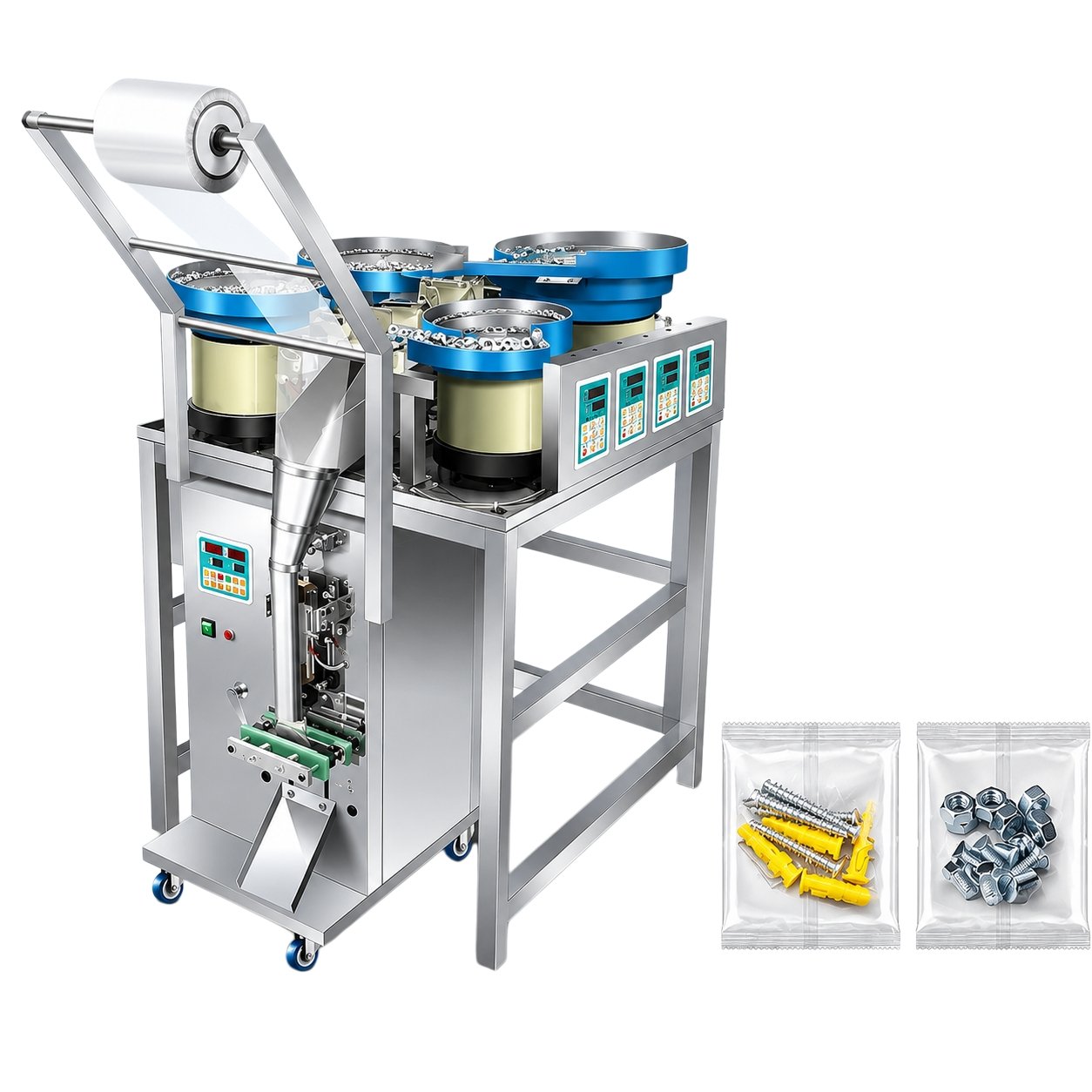 4-head Best Vibratory Bowl Counting Packaging Machine Factory-price by HXD